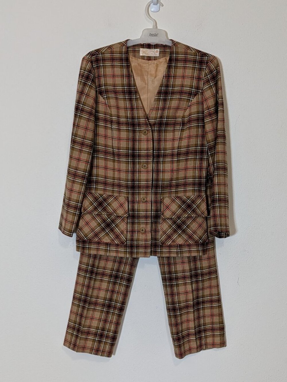 Vintage Pendleton 2-Piece Wool Pantsuit - Plaid - Contemporary Size Small - Picture 2 of 13